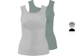 Tops de canalé para mujer, 2 unidades.