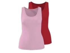 Tops de canalé para mujer, 2 unidades.