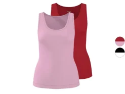 Tops de canalé para mujer, 2 unidades.