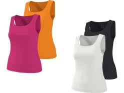 Tops de canalé para mujer, 2 unidades.