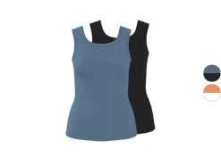 Tops de canalé para mujer, 2 unidades.