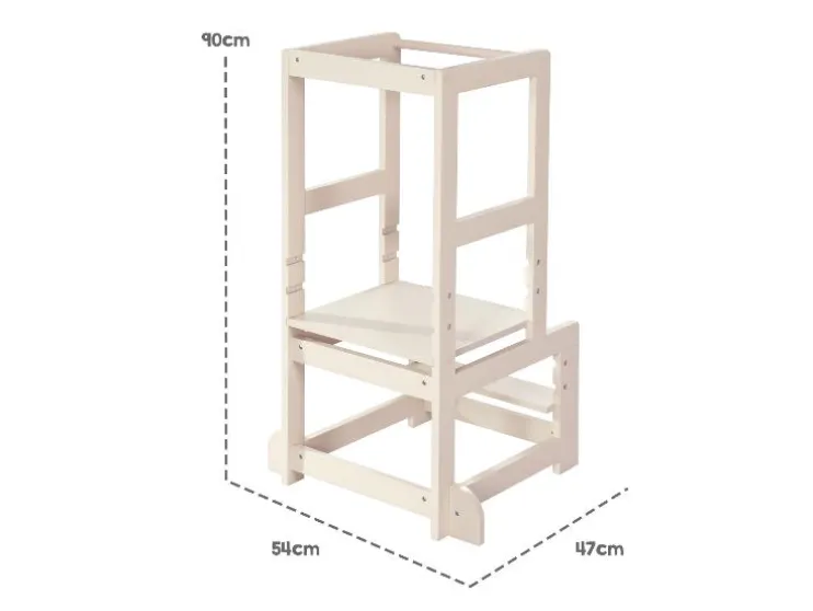 Torre de aprendizaje, principio Montessori, de madera.