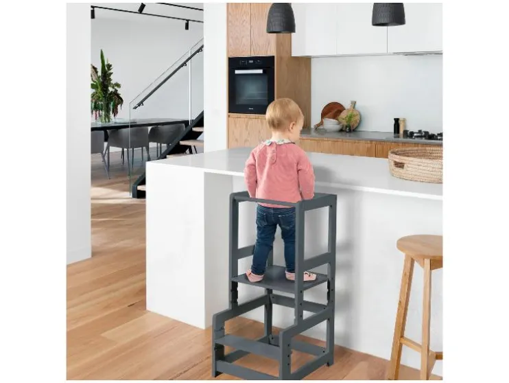 Torre de aprendizaje, principio Montessori, de madera.