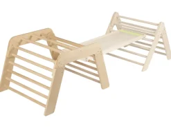 Triángulo de escalada, de madera de haya.