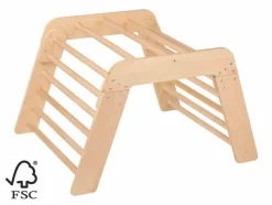 Triángulo de escalada, de madera de haya.