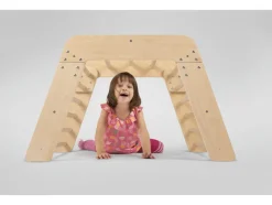 Triángulo de escalada, de madera de haya.