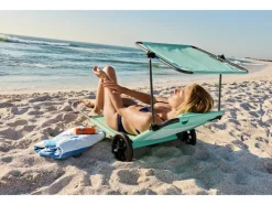 Tumbona de playa y transporte