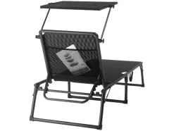Tumbona de tres patas de aluminio »Houston«, negro.