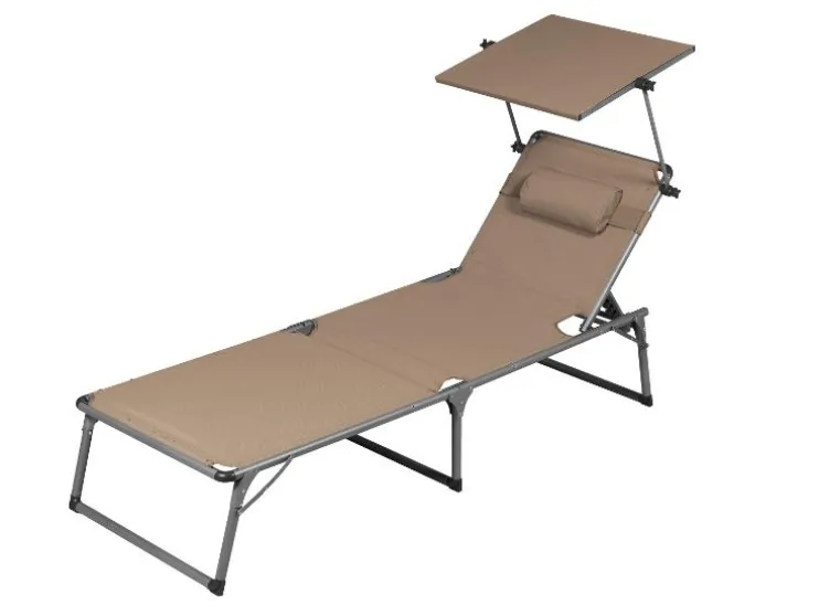 Tumbona de tres patas de aluminio »Houston«, taupe.