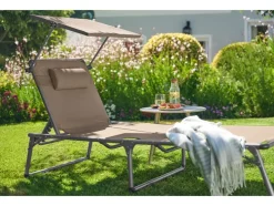 Tumbona de tres patas de aluminio »Houston«, taupe.