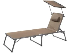 Tumbona de tres patas de aluminio »Houston«, taupe.