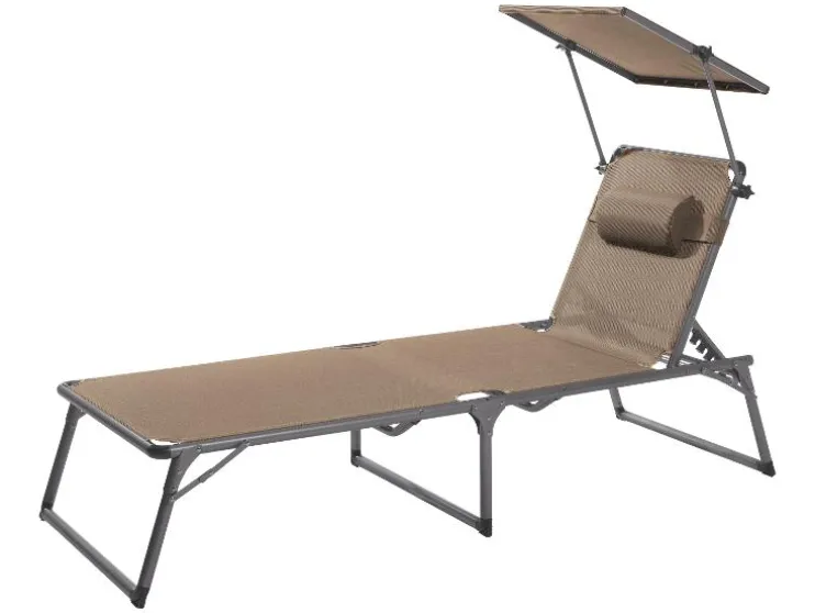 Tumbona de tres patas de aluminio »Houston«, taupe.