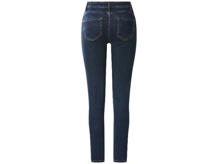Vaqueros push-up de mujer, corte pitillo, talle normal.