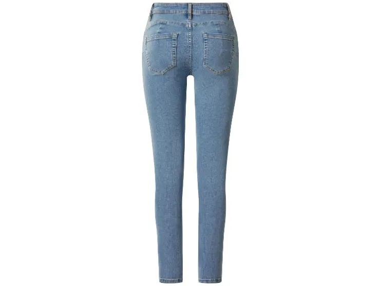 Vaqueros push-up de mujer, corte pitillo, talle normal.