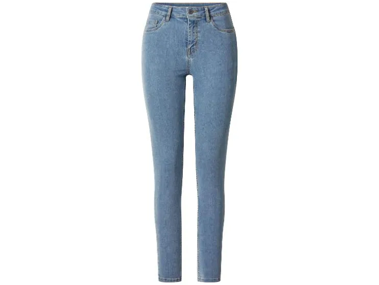 Vaqueros push-up de mujer, corte pitillo, talle normal.