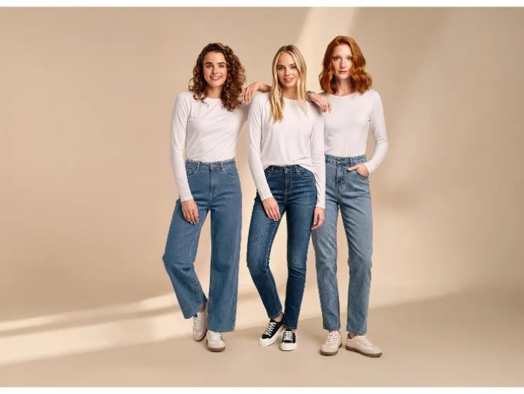 Vaqueros push-up premium para mujer, corte pitillo, talle normal.