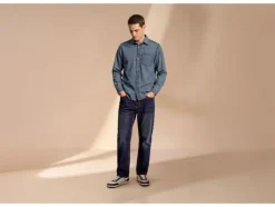 Vaqueros, Relaxed Fit, talle normal.