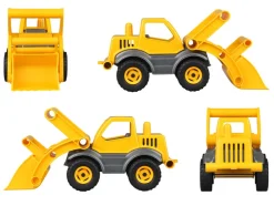 Vehículo de construcción infantil Kinder »Eco Actives«, de mezcla de plástico y madera.