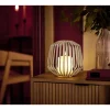 Vela LED en cesta de metal