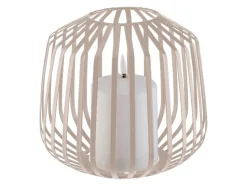 Vela LED en cesta de metal