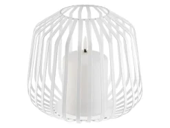 Vela LED en cesta de metal