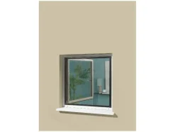 Ventana mosquitera telescópica de aluminio