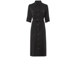 Vestido camisero de mujer, con aberturas laterales.