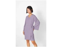 Vestido cruzado de mujer / Vestido, estructura arrugada.