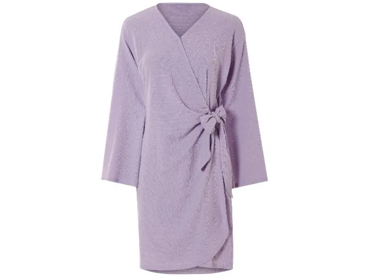 Vestido cruzado de mujer / Vestido, estructura arrugada.