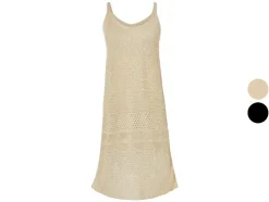 Vestido de ganchillo para mujer, de corte ceñido.