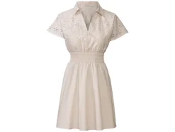 Vestido de mujer con bordado suizo de moda