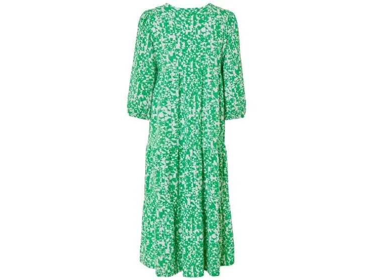 Vestido de mujer, en longitud midi moderna.
