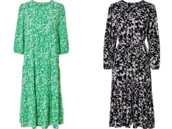 Vestido de mujer, en longitud midi moderna.