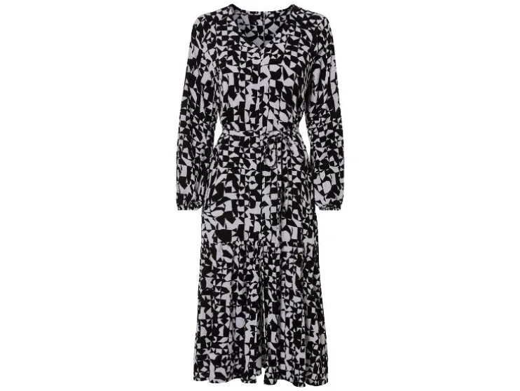 Vestido de mujer, en longitud midi moderna.