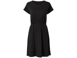 Vestido de mujer, hombros caídos.