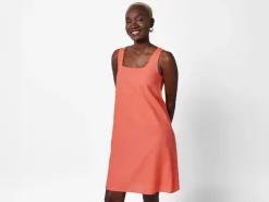 Vestido de mujer / Vestido cruzado con lino