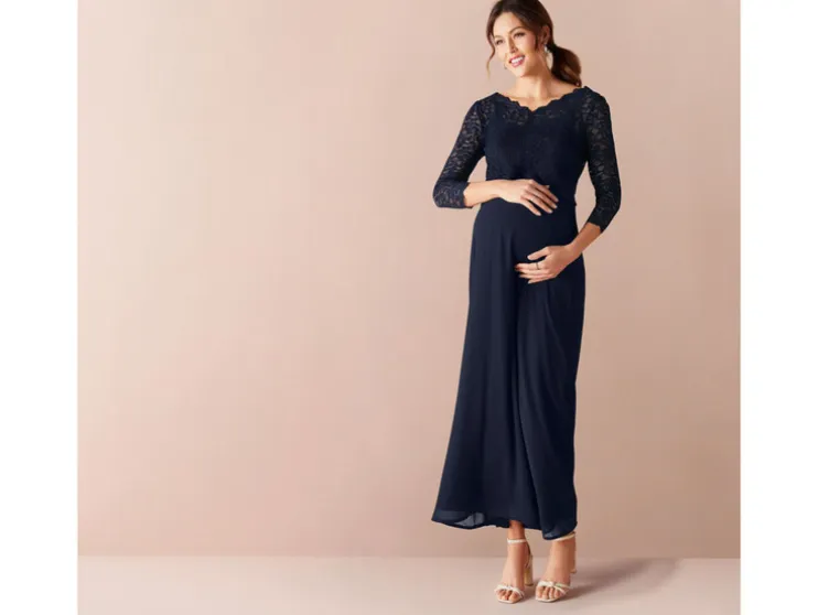 Vestido de premamá para mujer, de alta calidad con encaje elegante.
