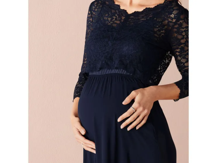Vestido de premamá para mujer, de alta calidad con encaje elegante.