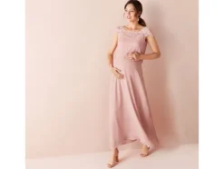 Vestido de premamá para mujer, de alta calidad con encaje elegante.