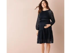 Vestido de premamá para mujer, de encaje elástico.