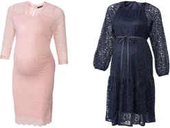 Vestido de premamá para mujer, de encaje elástico.