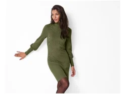 Vestido de punto acanalado de mujer