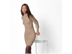 Vestido de punto acanalado de mujer