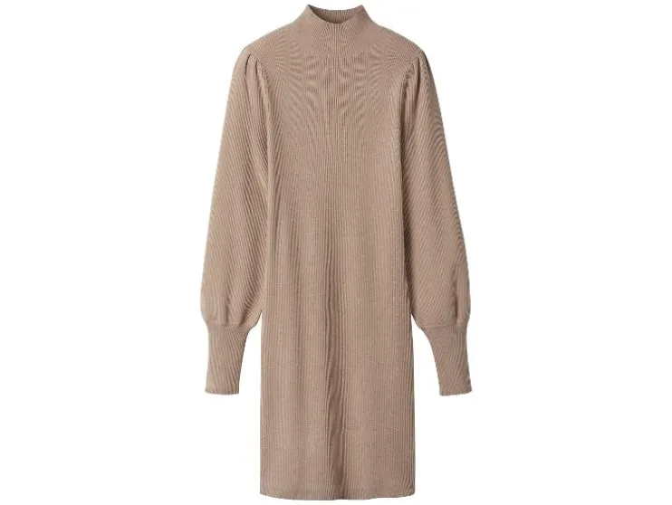 Vestido de punto acanalado de mujer
