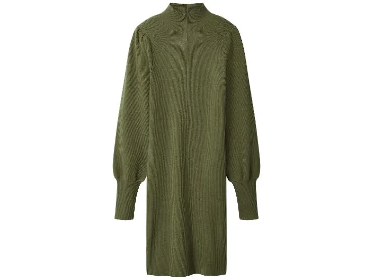 Vestido de punto acanalado de mujer