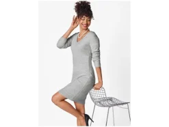 Vestido de punto de canalé para mujer
