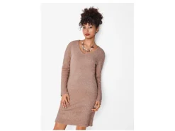 Vestido de punto de canalé para mujer