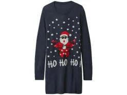 Vestido de punto fino navideño para mujer