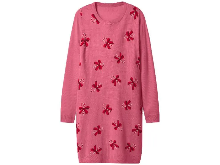 Vestido de punto fino navideño para mujer