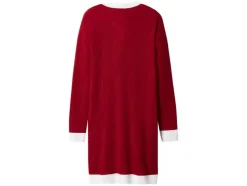 Vestido de punto fino navideño para mujer